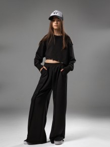 Брюки широкие с открытыми швами - MD-240001